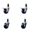 Service Caster 3'' Solid Poly Swivel 1-1/4'' Expanding Stem Caster Set 2 Total Lock Brakes, 4PK SCC-EXTTL20S314-SPUS-2-S-2-114 - alternate 1